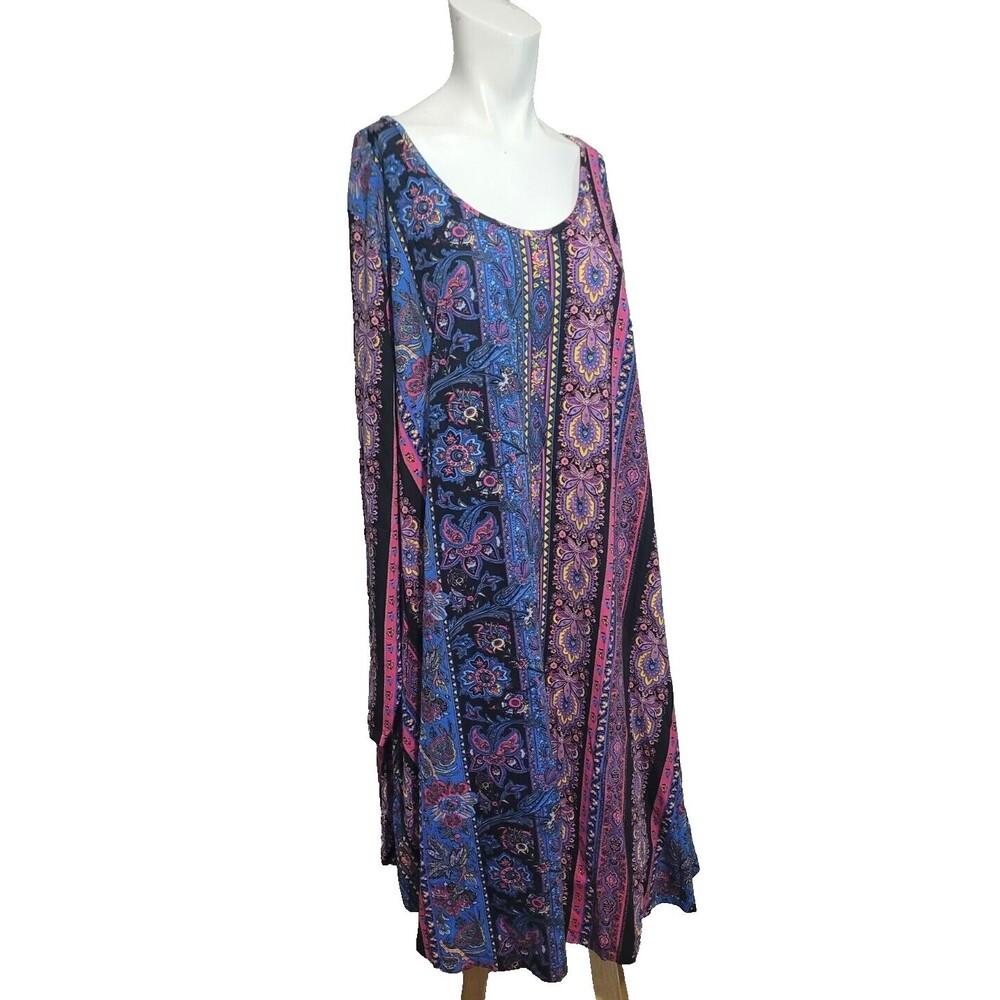 ASOS Curve size 24 Dress Shift stretch scoop neck geometric flower